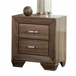 Best reviews of ✔️ Coaster Kauffman 2 Drawer Nightstand In Washed Taupe And Chrome ⭐