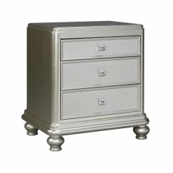 Hot Sale ❤️ Ashley Furniture Coralayne 3 Drawer Night Stand In Silver 😉