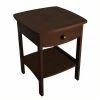 New 🔔 Pemberly Row End Table Nightstand In Antique Walnut ⭐