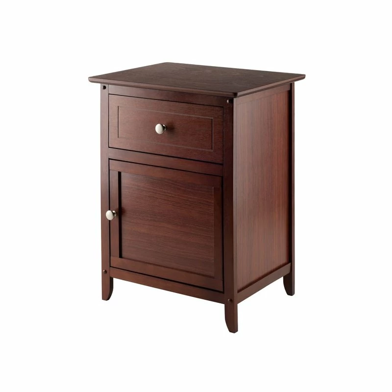 Brand new โ๏ธ Pemberly Row Nightstand Accent Table With Drawer And Cabinet In Antique Walnut ๐ - Image 2