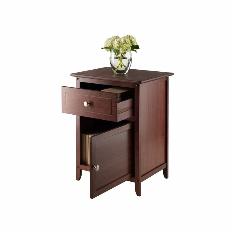 Brand new โ๏ธ Pemberly Row Nightstand Accent Table With Drawer And Cabinet In Antique Walnut ๐ - Image 6