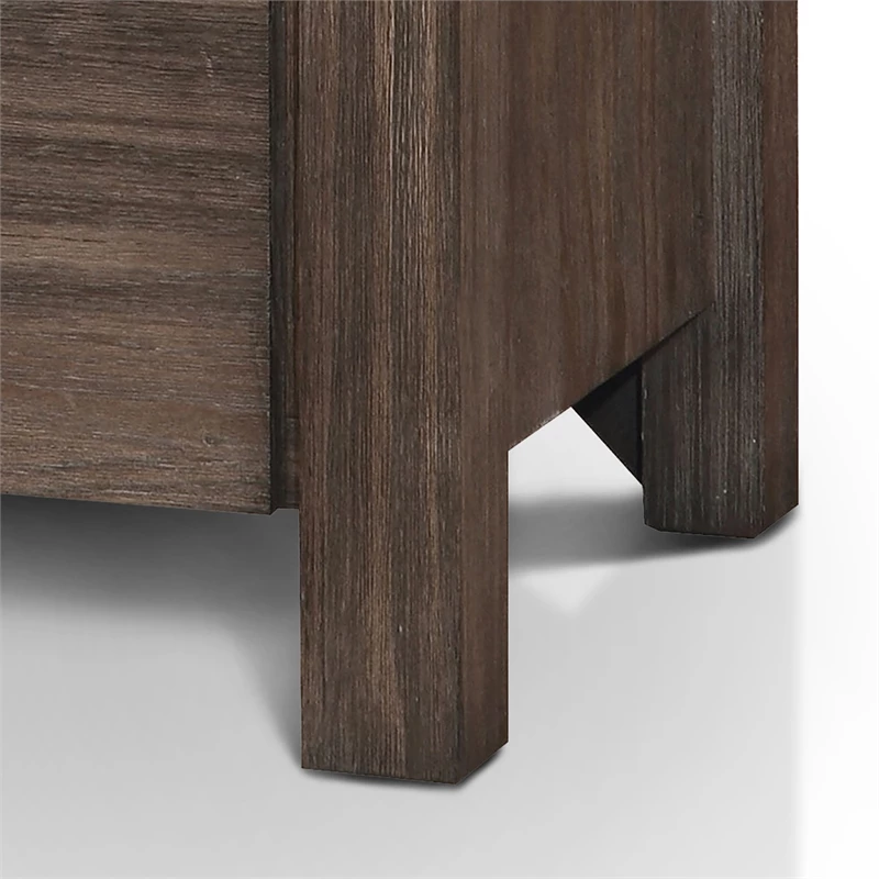 New โจ Furniture Of America Krentin Wood 2-Drawer Nightstand In Wire-Brushed Brown โจ - Image 4