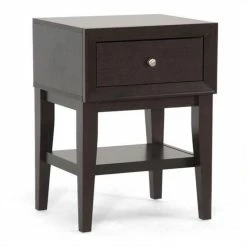 Outlet 🥰 Bowery Hill End Table In Dark Brown 🥰
