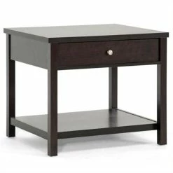 Promo 🥰 Pemberly Row End Table In Dark Brown ⭐