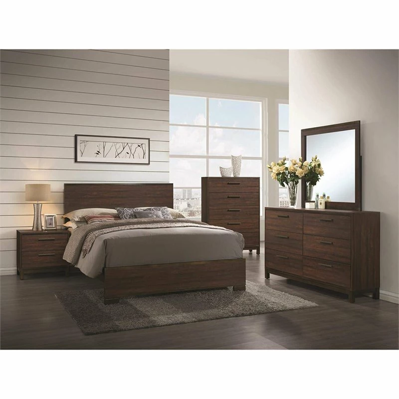 Promo ๐งจ Coaster Edmonton 2 Drawer Nightstand In Rustic Tobacco And Dark Bronze ๐งจ - Image 3