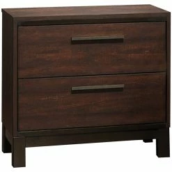 Promo ๐งจ Coaster Edmonton 2 Drawer Nightstand In Rustic Tobacco And Dark Bronze ๐งจ