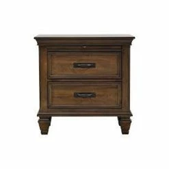 Buy ✨ Coaster Franco 2 Drawer Nightstand In Burnished Oak 🧨
