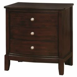 Promo ❤️ Furniture Of America Monaco Wood 3-Drawer Nightstand In Brown Cherry ⭐