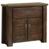 New ⭐ Progressive Furniture Trestlewood Wood Nightstand In Mesquite Pine Brown 🤩