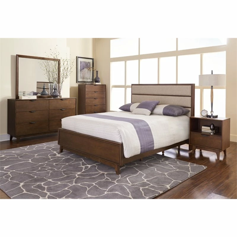 Cheap ๐ Progressive Furniture Mid-Mod Wood Nightstand In Cinnamon Brown โ๏ธ - Image 3