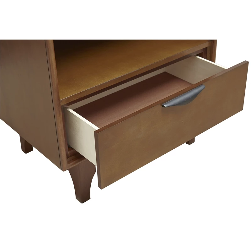 Cheap ๐ Progressive Furniture Mid-Mod Wood Nightstand In Cinnamon Brown โ๏ธ - Image 5