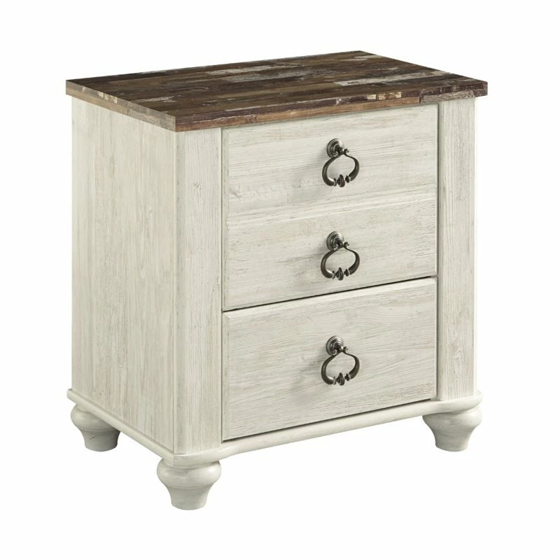 Cheap ๐งจ Home Square Set Of 2 Rustic Nightstand In Two Tone โ๏ธ - Image 2