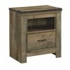Hot Sale 🧨 Bowery Hill 1 Drawer Wood Nightstand In Brown 🤩