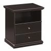 Cheap 👍 Bowery Hill 1 Drawer Wood Nightstand In Black 👍