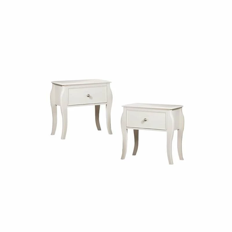 Cheapest ๐ Home Square (Set Of 2) 1 Drawer Nightstand In White ๐