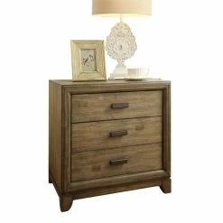 Brand new 🛒 Bowery Hill 3 Drawer Nightstand In Natural Ash 🧨