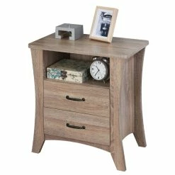 Best Pirce ๐ฏ Bowery Hill 2 Drawer Nightstand In Rustic Natural ๐ฅ