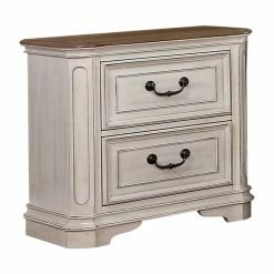 Coupon 🧨 Furniture Of America Mayves Wood 2-Drawer Nightstand In Antique White ⌛