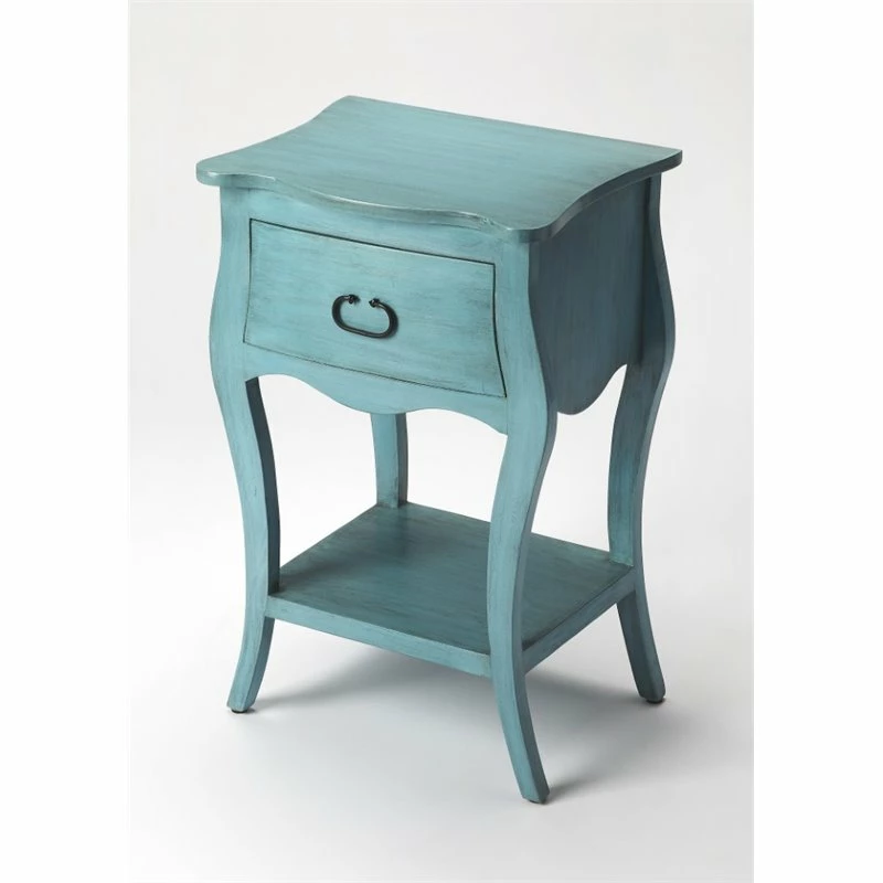 Promo ๐ Beaumont Lane 1 Drawer Nightstand In Rustic Blue ๐ - Image 2