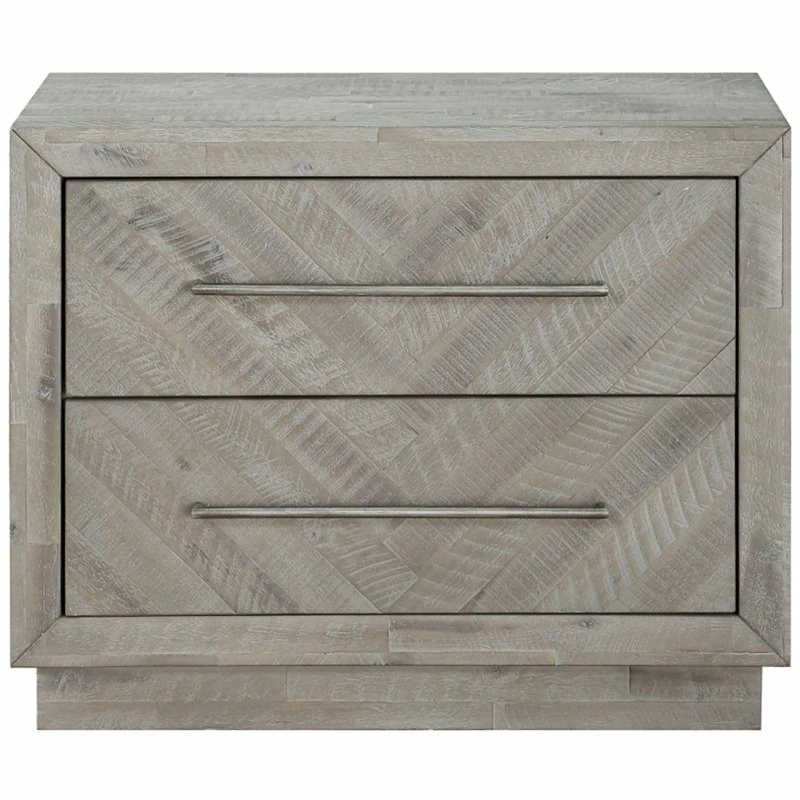 Brand new ✨ Modus Furniture Modus Alexandra 2 Drawer Solid Wood Nightstand In Rustic Latte ✔️ - Image 3