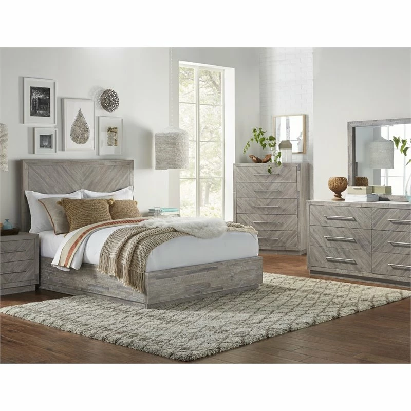 Brand new ✨ Modus Furniture Modus Alexandra 2 Drawer Solid Wood Nightstand In Rustic Latte ✔️ - Image 4