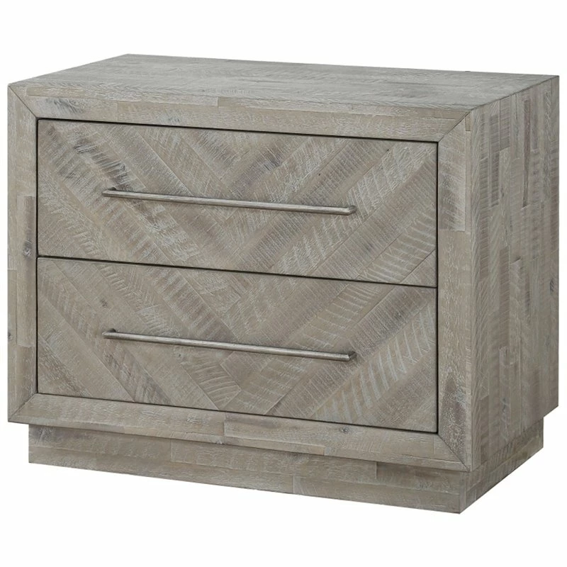 Brand new ✨ Modus Furniture Modus Alexandra 2 Drawer Solid Wood Nightstand In Rustic Latte ✔️