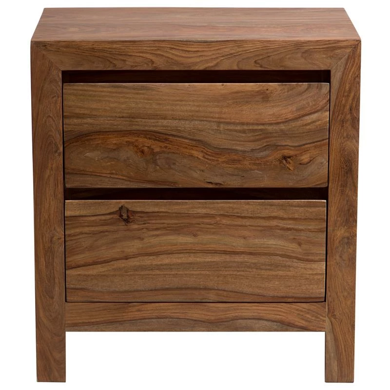 Best Sale ๐ Hawthorne Collections Avalon Mid-Century Modern Sheesham Wood 2 Drawer Nightstand ๐ - Image 2