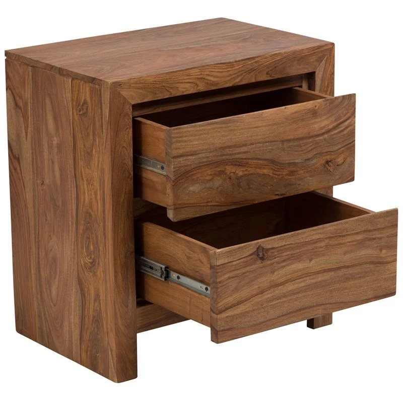 Best Sale ๐ Hawthorne Collections Avalon Mid-Century Modern Sheesham Wood 2 Drawer Nightstand ๐ - Image 10