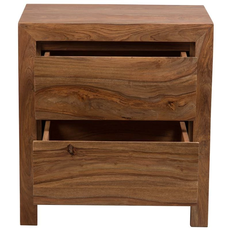 Best Sale ๐ Hawthorne Collections Avalon Mid-Century Modern Sheesham Wood 2 Drawer Nightstand ๐ - Image 11