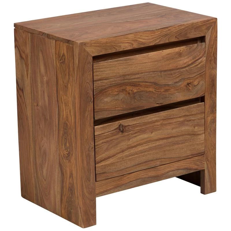 Best Sale ๐ Hawthorne Collections Avalon Mid-Century Modern Sheesham Wood 2 Drawer Nightstand ๐ - Image 13