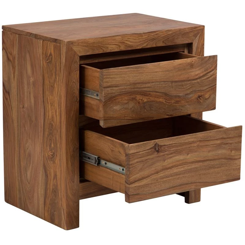 Best Sale ๐ Hawthorne Collections Avalon Mid-Century Modern Sheesham Wood 2 Drawer Nightstand ๐ - Image 7