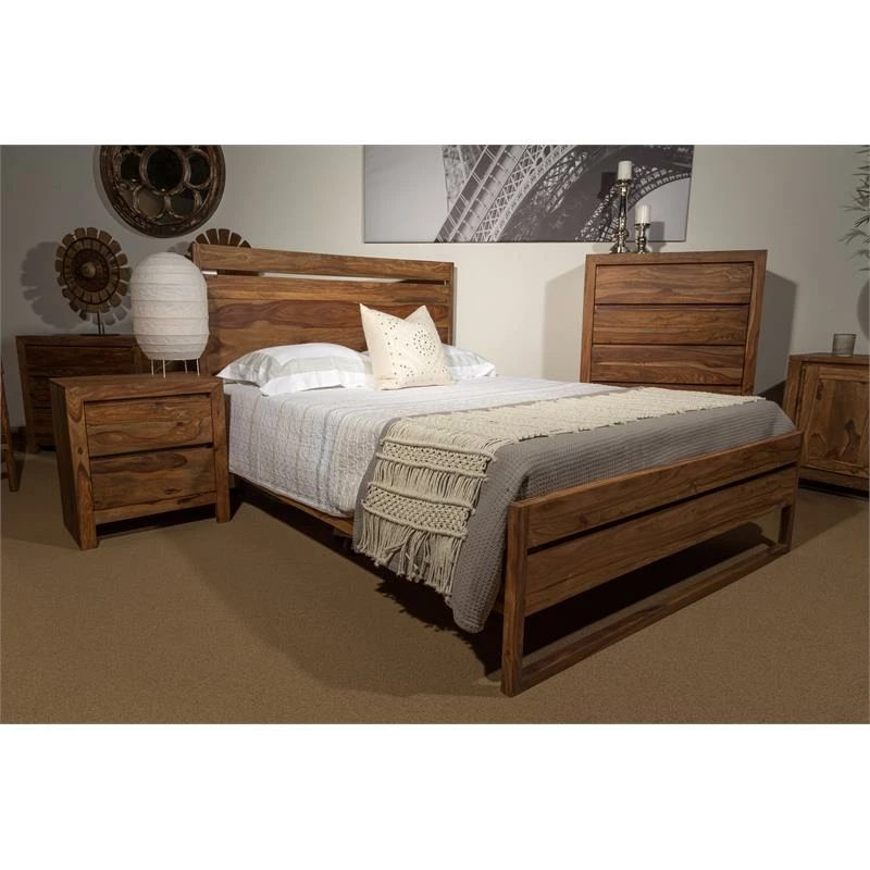 Best Sale ๐ Hawthorne Collections Avalon Mid-Century Modern Sheesham Wood 2 Drawer Nightstand ๐ - Image 8