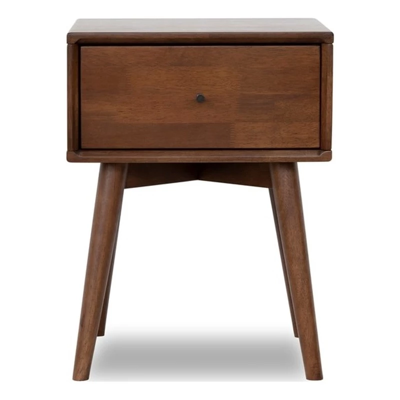 Best deal ๐ Ashcroft Cooper Mid Century Modern Walnut Nightstand Bed Side Tables With 1 Drawers โค๏ธ