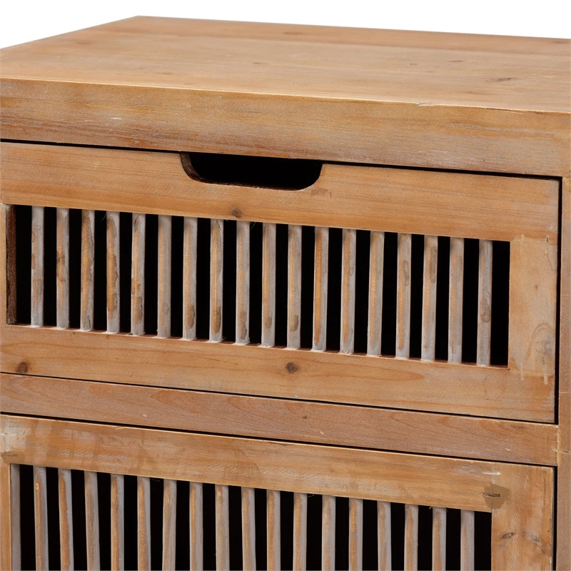 Best deal ๐ Baxton Studio Clement Medium Oak 1-Door And 1-Drawer Wood Spindle End Table ๐ฏ - Image 5