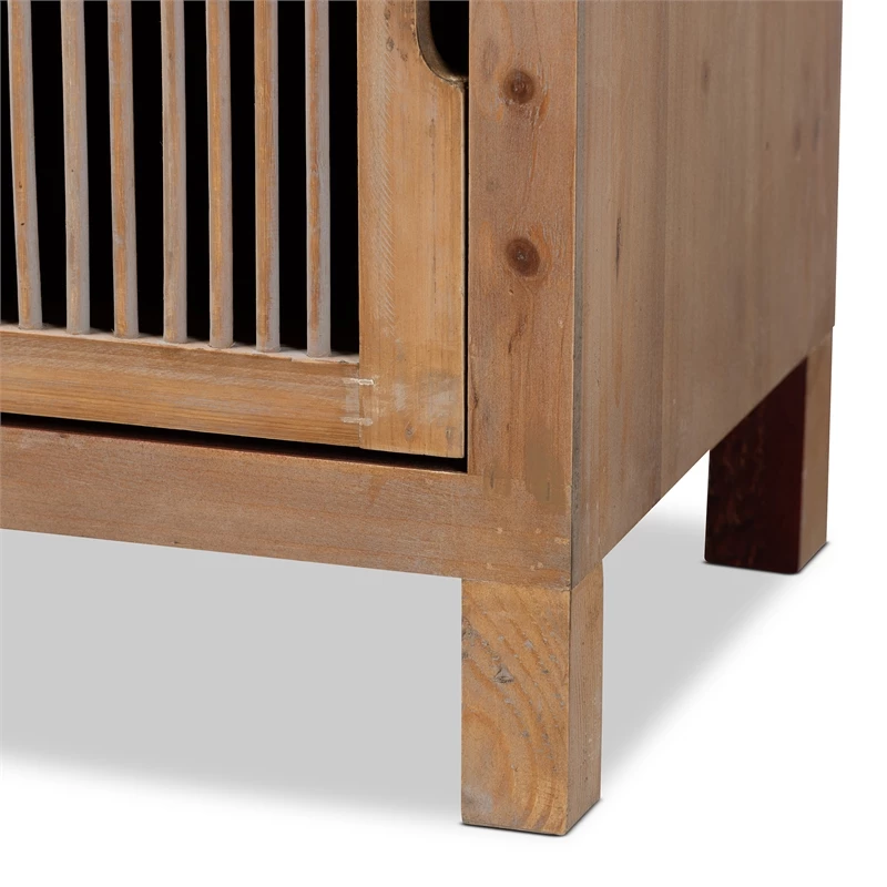 Best deal ๐ Baxton Studio Clement Medium Oak 1-Door And 1-Drawer Wood Spindle End Table ๐ฏ - Image 6