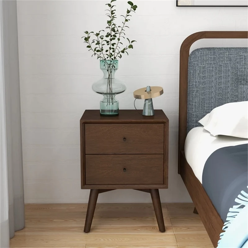 Wholesale โ Pemberly Row Mid-Century Modern Solid Wood 2-Drawer Night Stand In Brown ๐ - Image 3