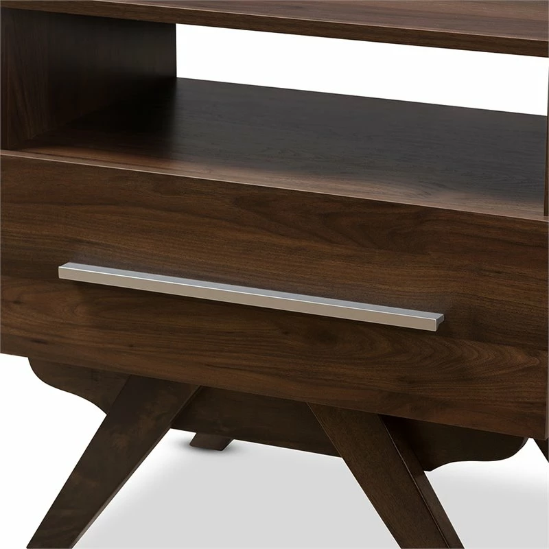 Brand new โญ Maddie Home Sutton Mid Century Modern 1 Drawer Wood Nightstand In Walnut Brown ๐งจ - Image 7