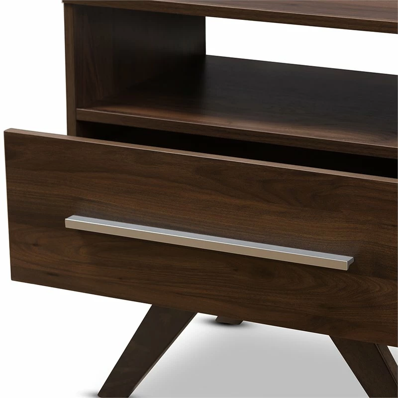 Brand new โญ Maddie Home Sutton Mid Century Modern 1 Drawer Wood Nightstand In Walnut Brown ๐งจ - Image 8