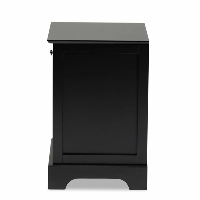 Discount 🛒 Baxton Studio Chase Modern Transitional Black Finished 1-Drawer Wood End Table 🔔 - Image 4
