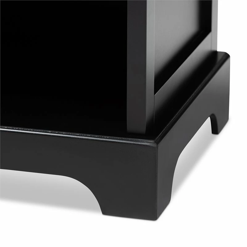 Discount 🛒 Baxton Studio Chase Modern Transitional Black Finished 1-Drawer Wood End Table 🔔 - Image 6