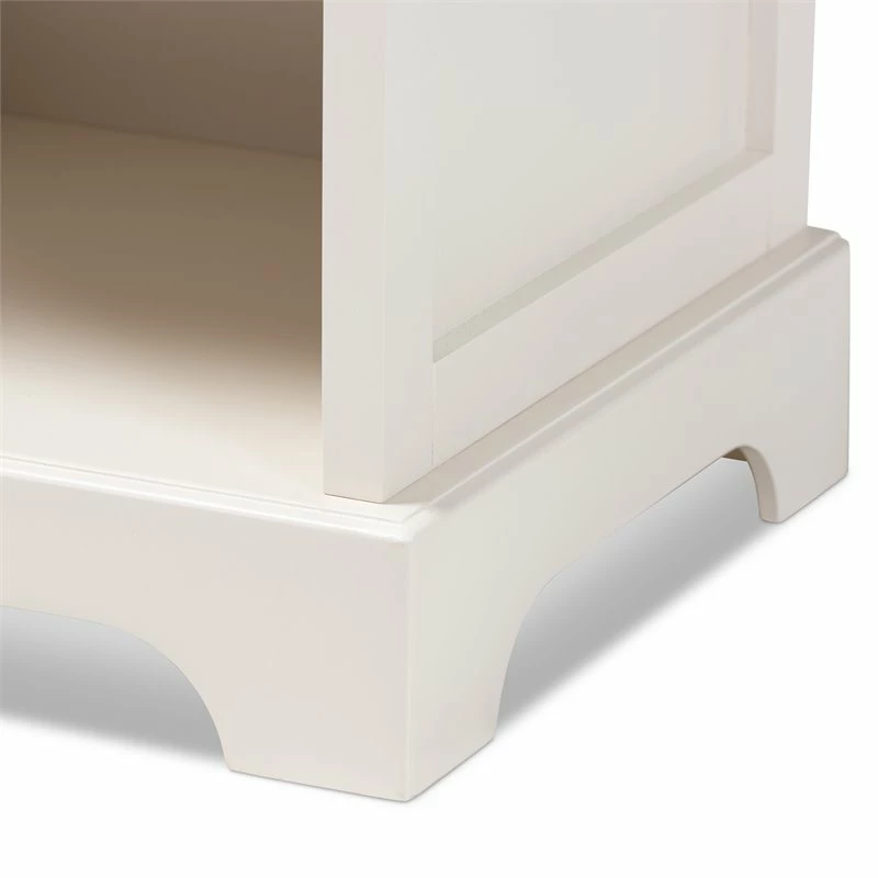 Coupon ๐ Baxton Studio Chase Modern Transitional White Finished 1-Drawer Wood End Table ๐ฅ - Image 6