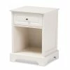 Coupon 👏 Baxton Studio Chase Modern Transitional White Finished 1-Drawer Wood End Table 🔥