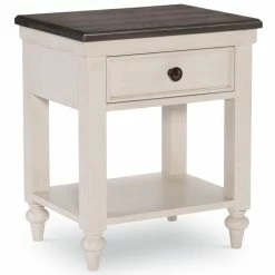 Flash Sale 😀 Legacy Classic Furniture Legacy Brookhaven Open Nightstand Vintage Linen And Rustic Dark Elm Color Wood 🎁