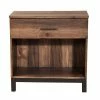 New 🔔 Origins By Alpine Weston Wood 1 Drawer Nightstand In Rustic Pine 🛒
