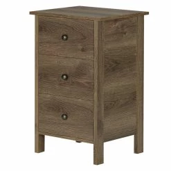 Brand new ❤️ Furniture Of America Daena Rustic Wood 3-Drawer Nightstand In Distressed Walnut 🌟
