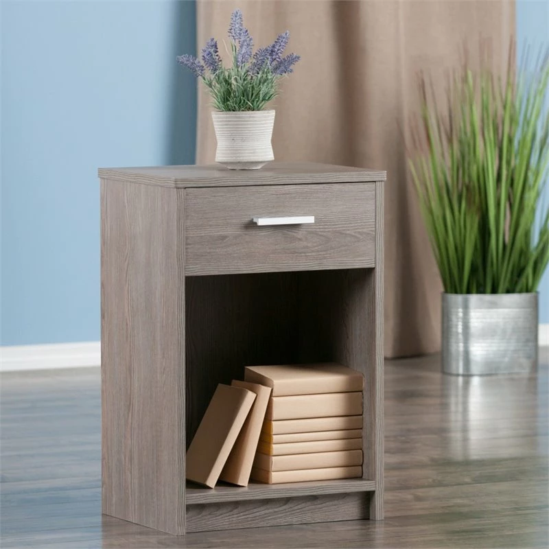 Deals ๐ Winsome Rennick 1 Drawer Transitional Wooden Side Table In Ash Gray ๐ - Image 2