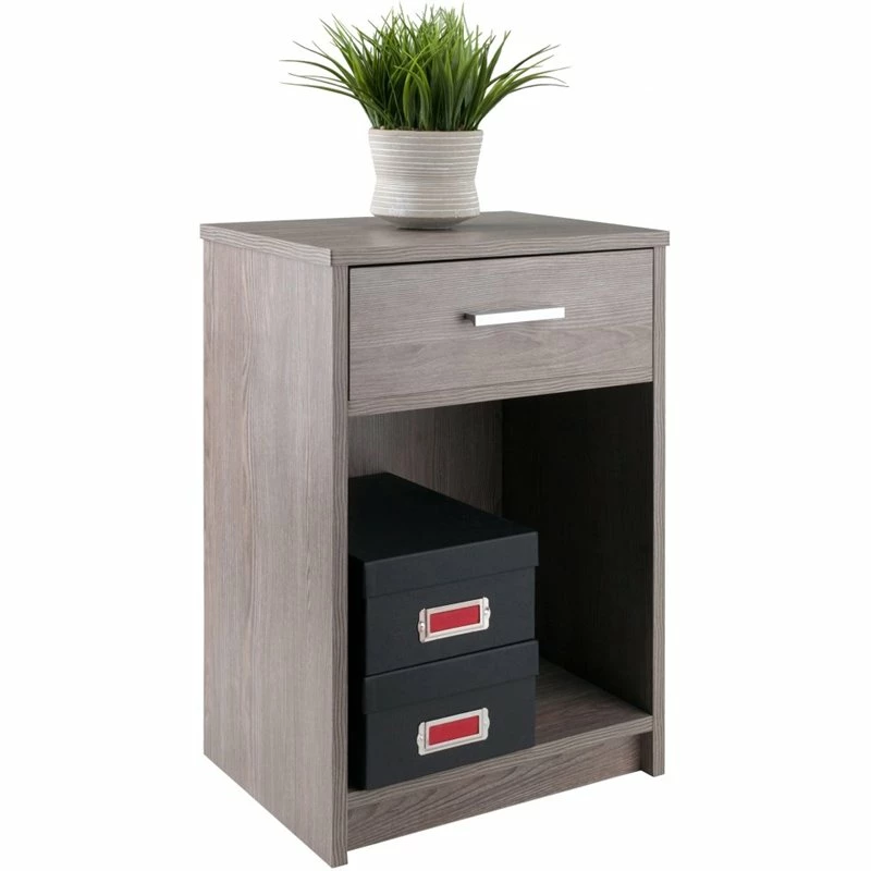 Deals ๐ Winsome Rennick 1 Drawer Transitional Wooden Side Table In Ash Gray ๐ - Image 3