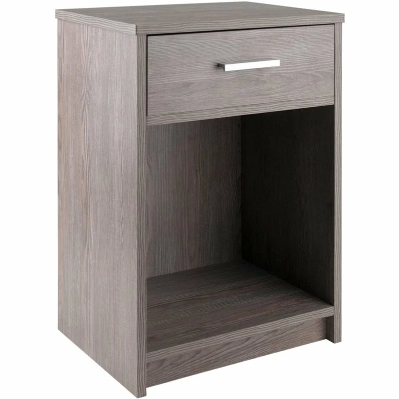Deals ๐ Winsome Rennick 1 Drawer Transitional Wooden Side Table In Ash Gray ๐