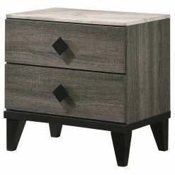 Best Sale ๐ ACME Furniture ACME Avantika Nightstand In Faux Marble And Rustic Gray Oak ๐ฅ