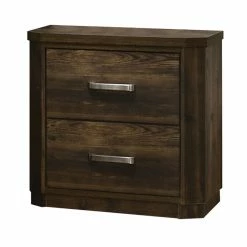 Cheap 🥰 Bowery Hill Rustic 2 Drawer Nightstand In Antique Walnut ⌛
